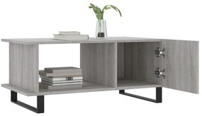Mesa de centro 90x50x40 cm derivados de madeira cinzento sonoma
