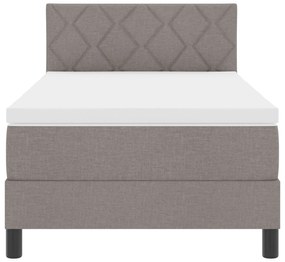 Cama Box Spring com colchão cinza 100x200 cm Tecido