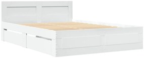 Estrutura cama c/ cabeceira 120x190 cm derivados madeira branco