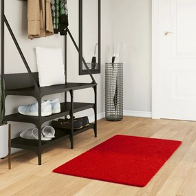 vidaXL Tapete de pelo curto OVIEDO 60x110 cm vermelho
