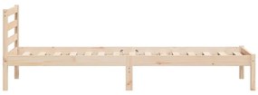Cama vidaXL com Cabeceira 100x220 cm Madeira de Pinho