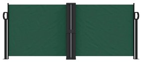 Toldo lateral retrátil 100x1000 cm verde-escuro