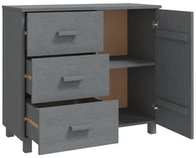 Aparador HAMAR 90x40x80 cm pinho maciço cinza-escuro