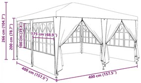 Tenda para Festa com 8 Laterais Verdes 4x4 m PE