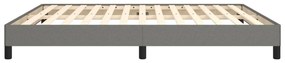 Estrutura de cama sem colchão 180x200 cm tecido cinzento-escuro