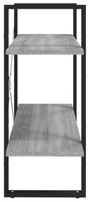 Estante 2 prat. 80x30x70 cm derivados madeira cinzento sonoma