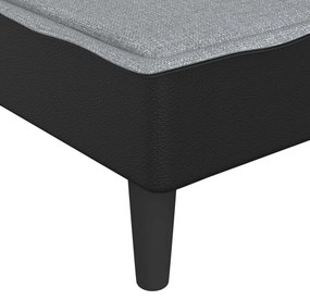 Chaise longue tecido cinzento-claro
