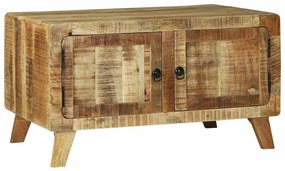 vidaXL Mesa de centro Castanho 80 x 54 x 45 cm Madeira de manga maciça