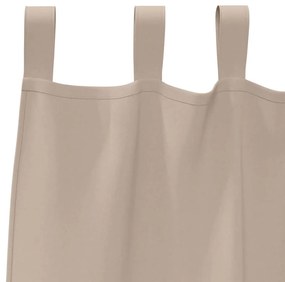 Cortinas 2 pcs Cinzento-acastanhado 245 x 140 cm Poliéster