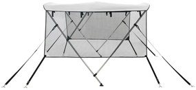 Toldo 3 arcos Bimini paredes malha laterais 183x(154-167)x137cm