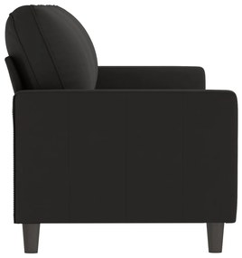 Sofá de 3 lugares 180 cm veludo preto