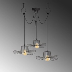 Candeeiro Tel – Preto – Diâmetro 118 cm, Altura 122 cm