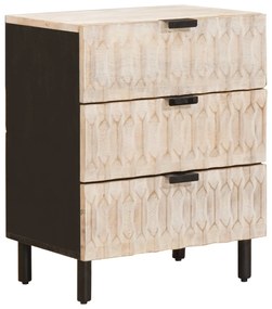 vidaXL Armário de Cabeceira com gaveta Branco 50 x 33 x 62 cm