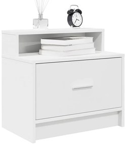 Mesa de cabeceira com gaveta 51x31x47 cm branco