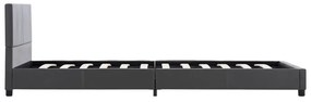 Estrutura de cama 90x200 cm couro artificial cinzento