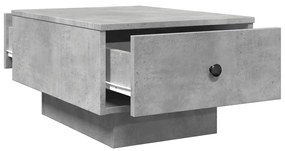 Mesa de centro 60x45x31 cm derivados de madeira cinza cimento
