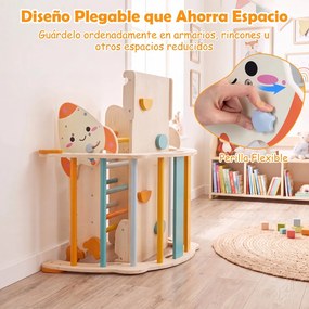 Conjunto de Escalada Infantil 8 em 1, 69 x 53 x 60 cm, Dobrável, Multicolor
