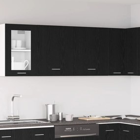 vidaXL Armário suspenso Lyon 2 pcs Carvalho Preto 50 x 31 x 60 cm