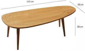 Mesa de Café Sweet – Cor Teak – 115x38x50cm