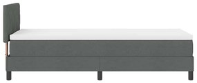 Cama Box com Colchão Cinza Escuro 80x200 cm Tecido