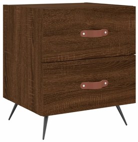Mesa de cabeceira 2 pcs derivados de madeira carvalho castanho