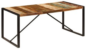 Mesa de jantar 180x90x75 cm madeira recuperada maciça