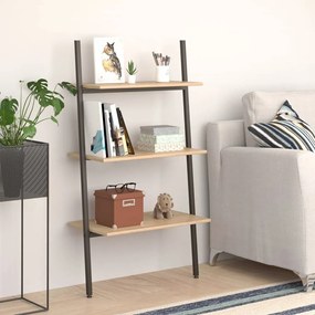 vidaXL Unidade 3 prateleiras 64x34x116 cm castanho-claro e preto