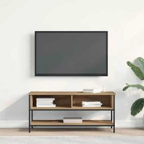 Estante de TV vidaXL Carvalho Artisan 100x35x45 cm Madeira e Aço