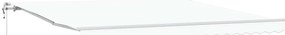 vidaXL Toldo Retrátil Manual Branco 400 × 300 cm tecido