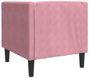 Sofá chesterfield veludo rosa