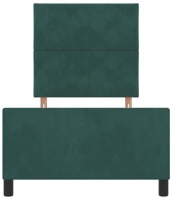 Cama vidaXL Verde Escuro 90x200 cm Veludo