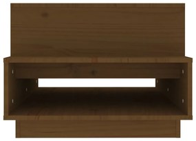 Mesa de centro 80x55x40,5 cm madeira pinho maciça castanho-mel