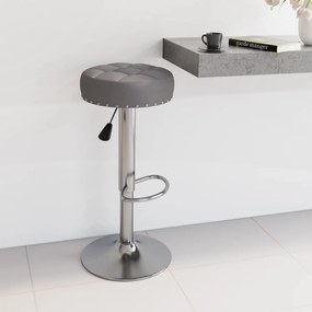 vidaXL Banco de bar tecido cinzento-escuro