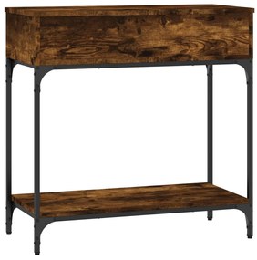Mesa consola 75x34,5x75 cm derivados de madeira carvalho fumado