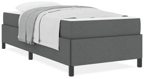 Cama Box Cinza escuro, Preto 90 x 190 cm
