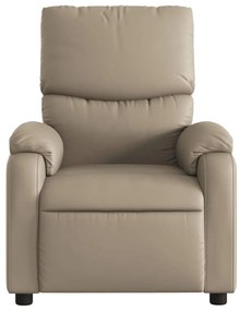 Poltrona reclinável elétrica couro artificial cor cappuccino