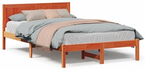 Estrutura de Cama Castanho Encerado Castanho Encerado
