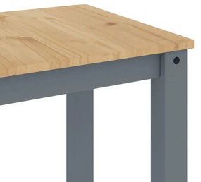 Mesa de jantar Panama 117x60x75 cm pinho maciço cinzento