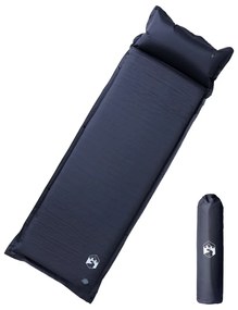 vidaXL Colchão de campismo autoinsuflável c/ almofada 1 pessoa cinza