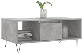 Mesa de centro 90x50x36,5 cm derivados madeira cinzento cimento