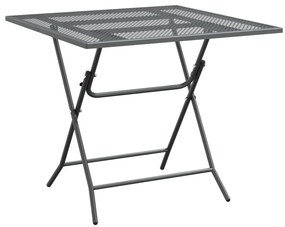 3 pcs conj. de jantar p/ jardim malha metal expandido antracite