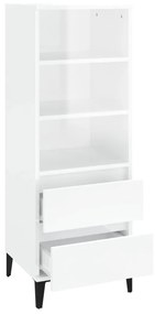 Aparador 40x36x110 cm derivados de madeira branco brilhante