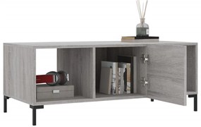 Mesa de centro 102x50x40cm derivados de madeira cinzento sonoma