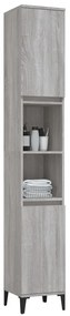 Armário WC 30x30x190 cm derivados de madeira cinzento sonoma