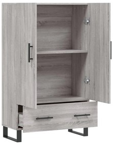 Armário alto derivados de madeira 69,5x31x115cm cinza sonoma