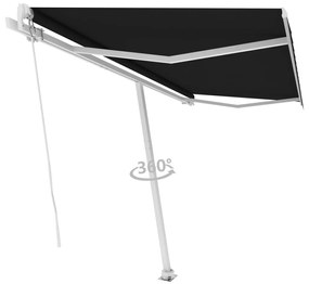 Toldo retrátil manual independente 400x300 cm antracite