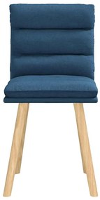 Cadeiras de jantar 2 pcs tecido azul