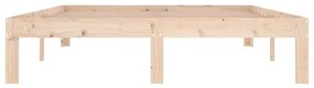 Estrutura de cama casal 135x190 cm madeira maciça