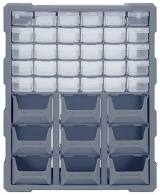 Caixa organizadora com 39 gavetas 38x16x47 cm