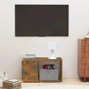Móvel de TV 60x24x32 cm derivados de madeira carvalho fumado